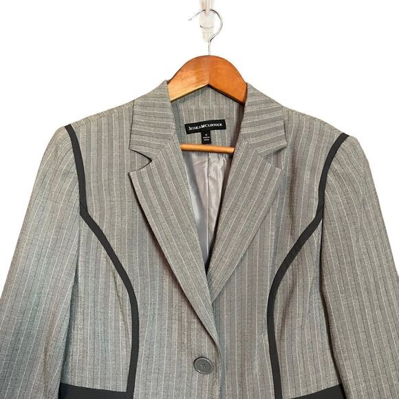 NWT! Jessica McClintock single button grey blazer - Picture 3 of 10
